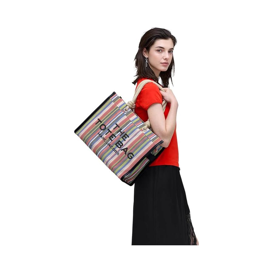 マーク・ジェイコブス Marc Jacobs The Stripe Mesh Large Tote Bag レディース ハンドバッグ かばん Red