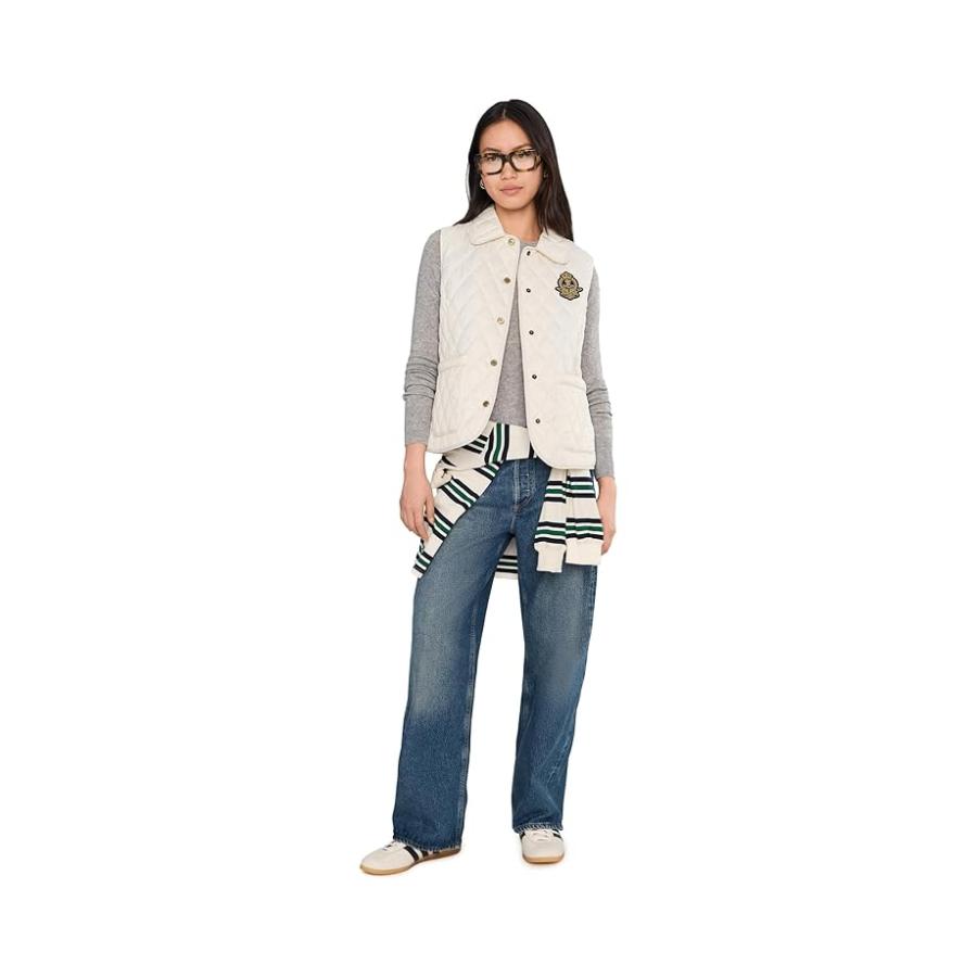 ラルフ・ローレン Lauren Ralph Lauren Crested Vest レディース コート アウター Cream_1