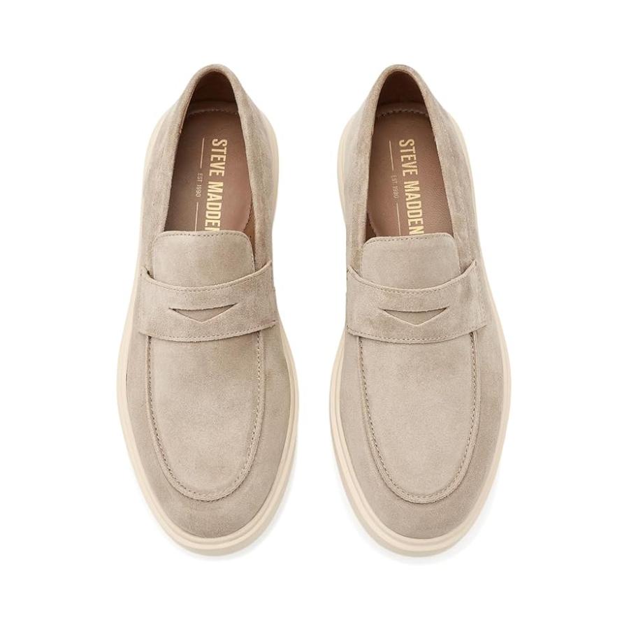 スティーブマッデン Steve Madden Prestonn メンズ ローファー Sand Suede_1