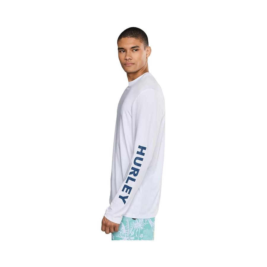 ハーレー Hurley Riptide Long Sleeve Swim Shirt メンズ 水着 スイムウェア Whiteの画像