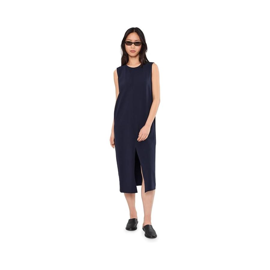 Eileen Fisher Petite Pima Cotton ストレッチ Jersey Crew Neck Dress レディース ドレス In_1
