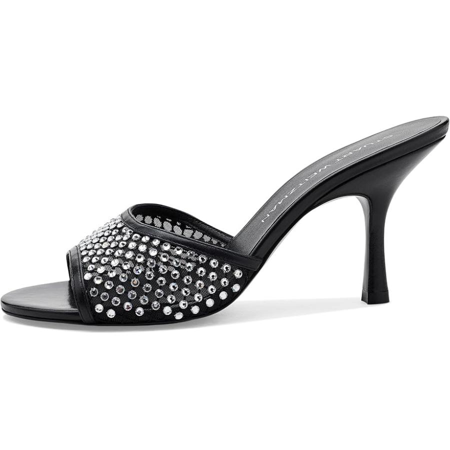 ステュワート ワイツマン Stuart Weitzman Bareitall Shine スライドss レディース ヒール パンプス Blackの画像