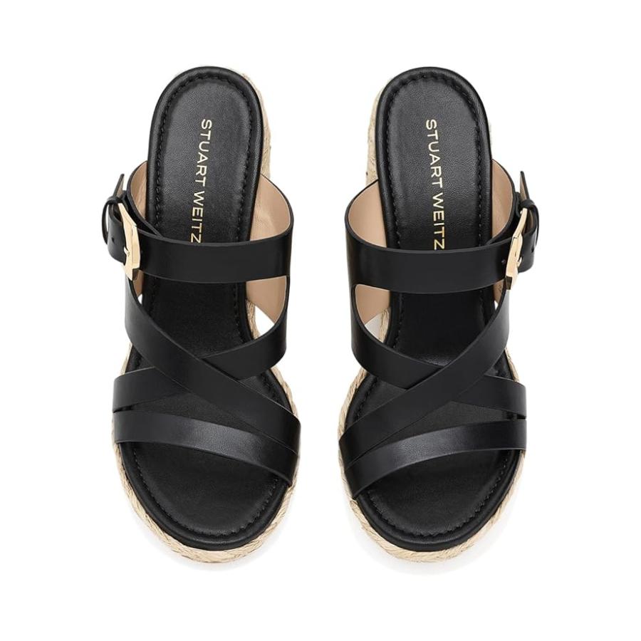 ステュワート ワイツマン Stuart Weitzman Sai エスパドリーユ ウェッジ レディース ヒール パンプス Blackの画像