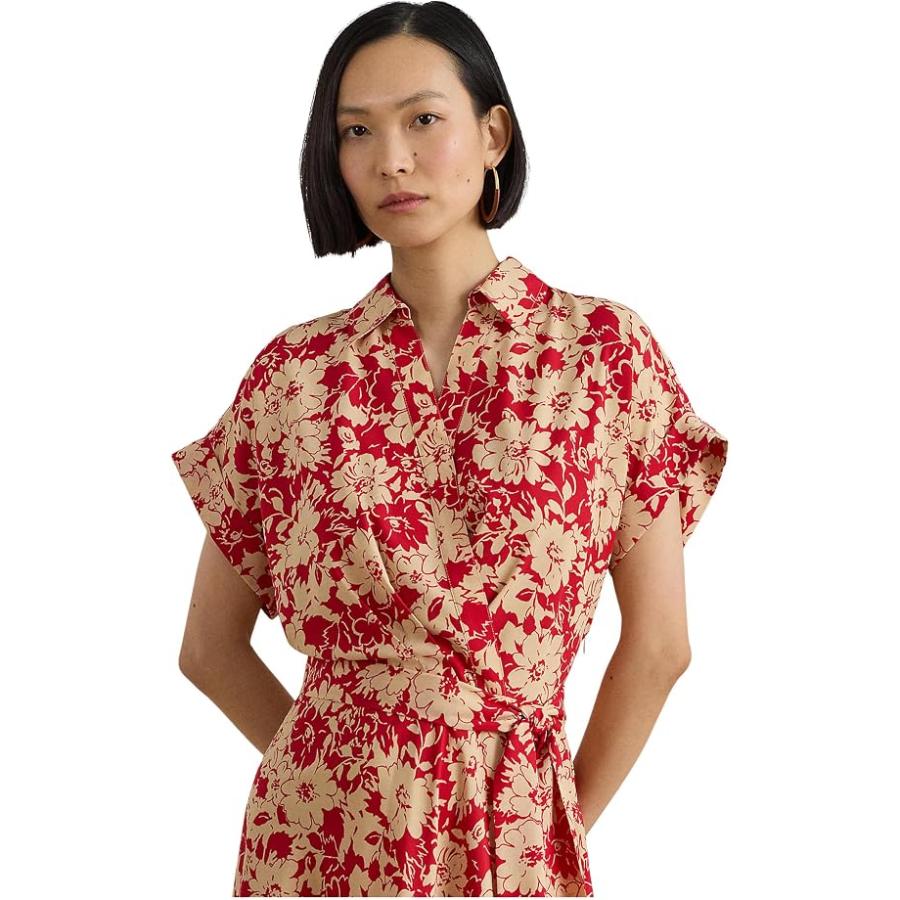 LAUREN RALPH LAUREN 花柄ベルト付きコットン混シャツドレス LAUREN RALPH LAUREN（ローレン ラルフローレン） ローレン ラルフ