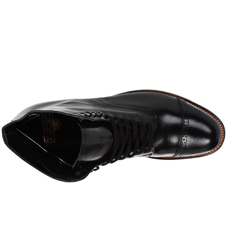 美品　STACY ADAMS 白タグ　レザーブーツ ブラック 7D ka0779-1.jpg