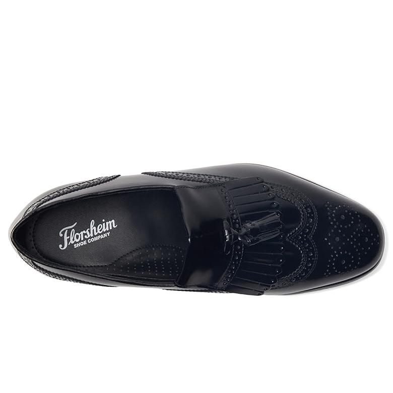 フローシャイム Florsheim Lexington Wingtip Tassel スリッポン メンズ ローファー Black_1