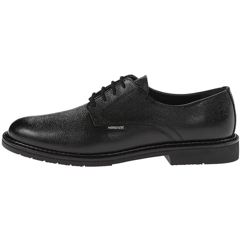 メフィスト Mephisto Marlon メンズ オックスフォード Black Pebble Grain レザーの画像