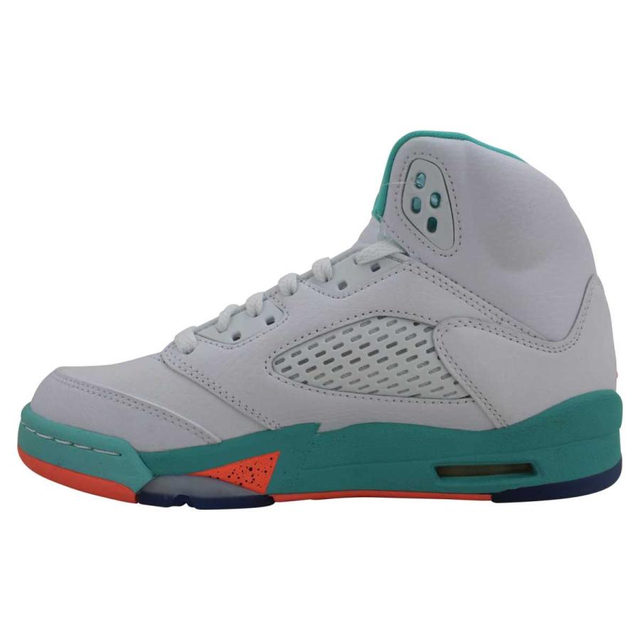 ナイキ NIKE エアージョーダン Air Jordan 5 Retro Basketball GS Grade School Running Shoes 440892-100 ハイカット White Green
