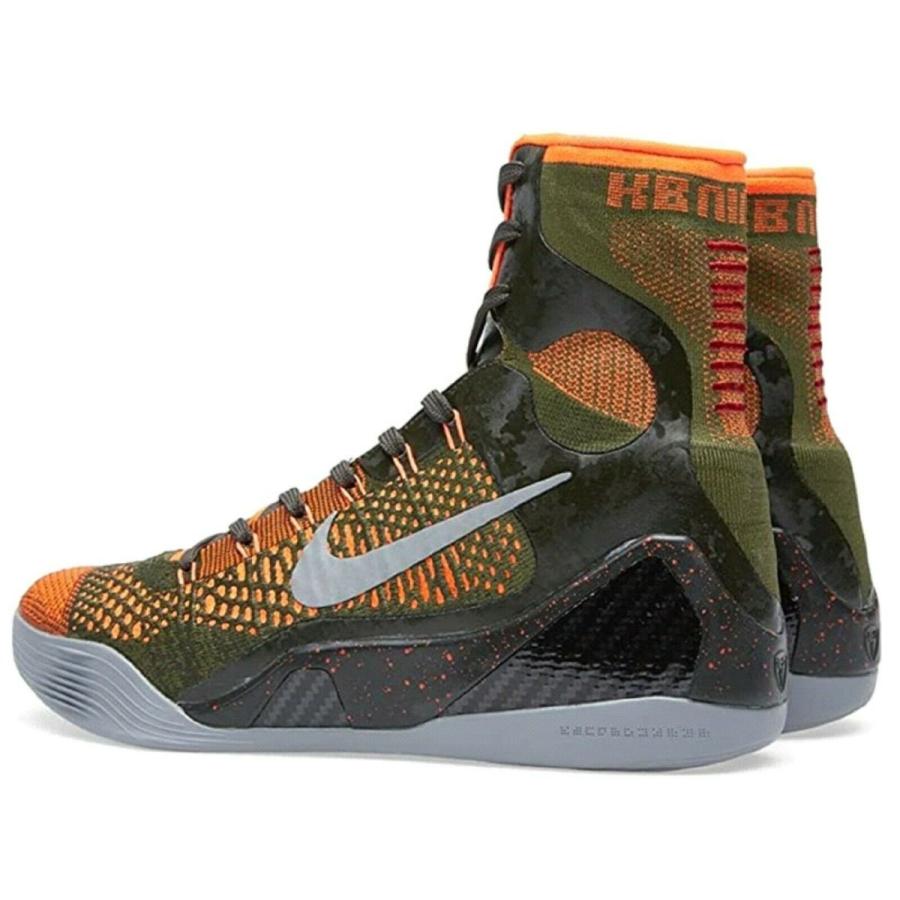 ナイキ NIKE コービー Kobe IX 9 Elite Sequoia Basketball Shoes Sneakers 630847-303 ハイカット Orange Green Grey｜orange-orange｜03
