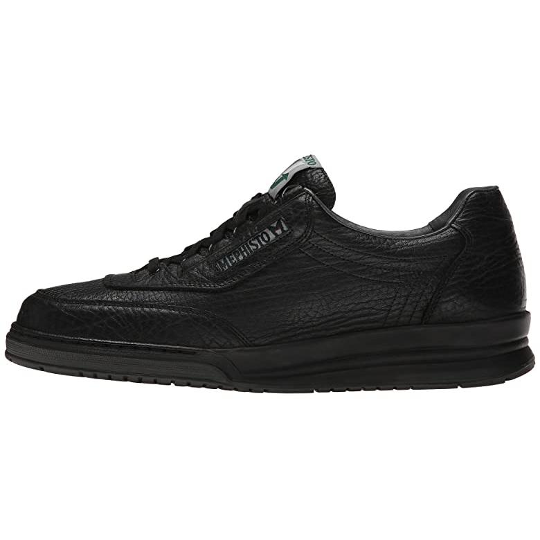 メフィスト Mephisto Match メンズ スニーカー Black Full Grain レザーの画像