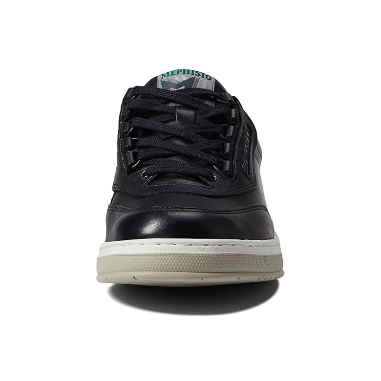 メフィスト Mephisto Match メンズ スニーカー Black Calf レザーの画像