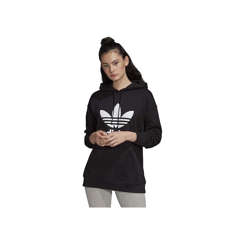 超激安ショップ アディダス オリジナルス Trefoil Hoodie レディース パーカー スウェット フード Black White 3 オンラインストア超安い Ssl Daikyogo Or Jp