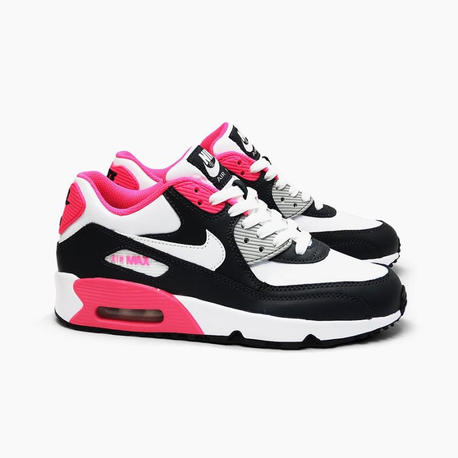 NIKE ナイキ AIR MAX 90 GS LTR Anthracite White Hyper Pink 833376-003｜orange-orange｜06