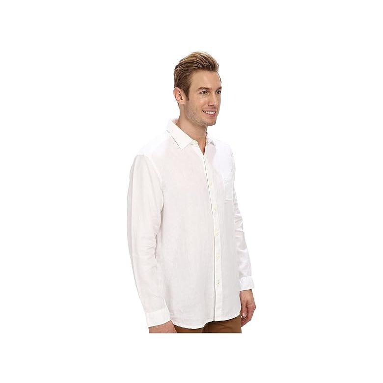 トミー バハマ Tommy Bahama  Sea Glass Breezer Long Sleeve Shirt メンズ トップス White｜orange-orange｜04