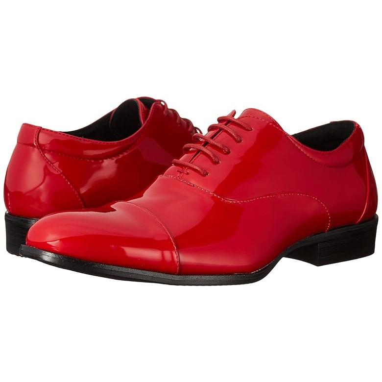 (取寄) ステイシー アダムス メンズ ガーラ キャップ トゥ オックスフォード Stacy Adams men Stacy Adams Gala Cap Toe Oxford Red Patent ステイシーアダムス（STACY ADAMS） Stacy Adams Gala Cap Toe Oxford
