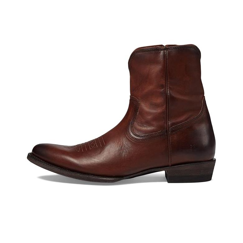 フライ Frye Austin Inside ジップ メンズ ブーツ Cognacの画像