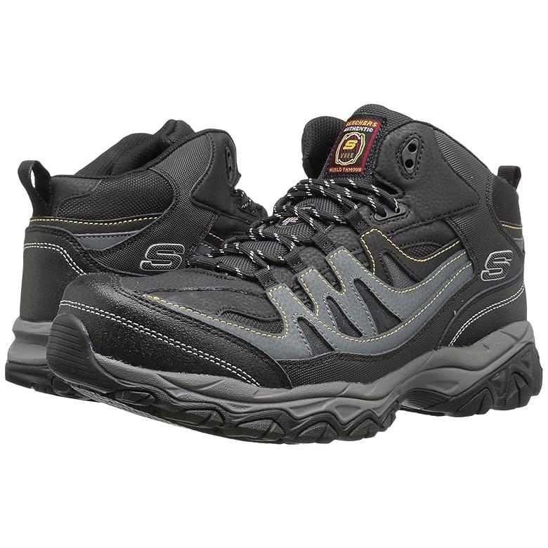 最高の スケッチャーズ Holdredge Rebem メンズ ブーツ Black Leather Charcoal Trim 50 Off Www Corporacionsalman Com