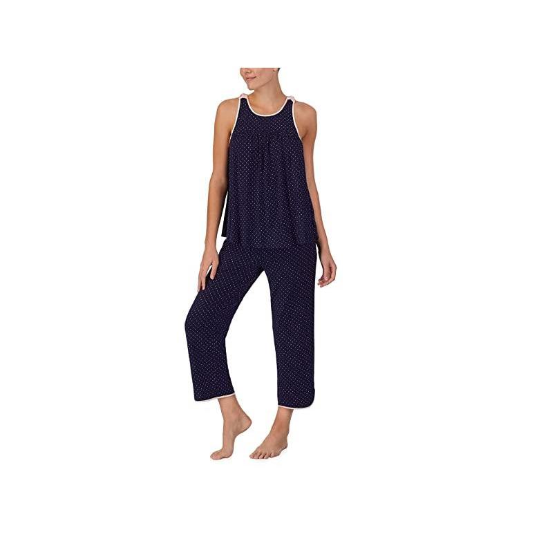 最新入荷 ケイトスペード Scattered Dot Cropped Pj Set レディース 部屋着 パジャマ Navy Pindot パジャマ レディースサイズ Sm