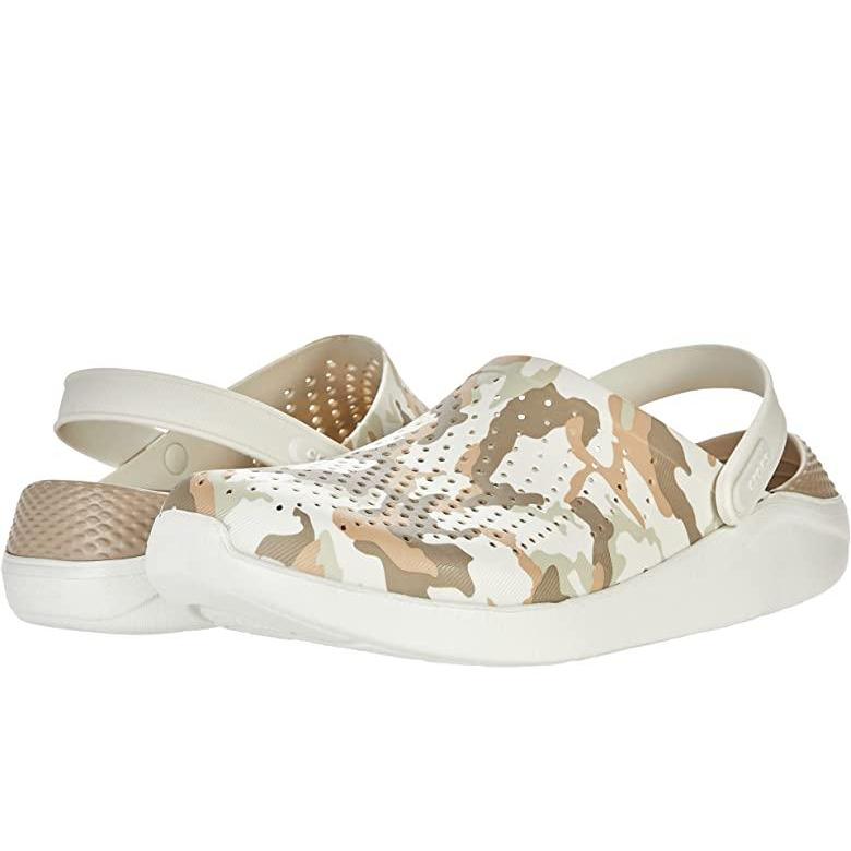 即発送可能 海外限定 日本未発売 新作 人気 ブランド クロックス Literide Clog メンズ Clogs Almost White Camo サンダル Southcity Co Id