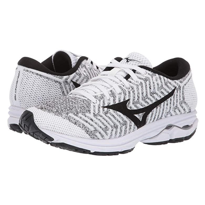 おすすめ ミズノ Wave Rider 22 Knit レディース スニーカー White Black 大特価アウトレット Www Mysmileteethwhitening Com