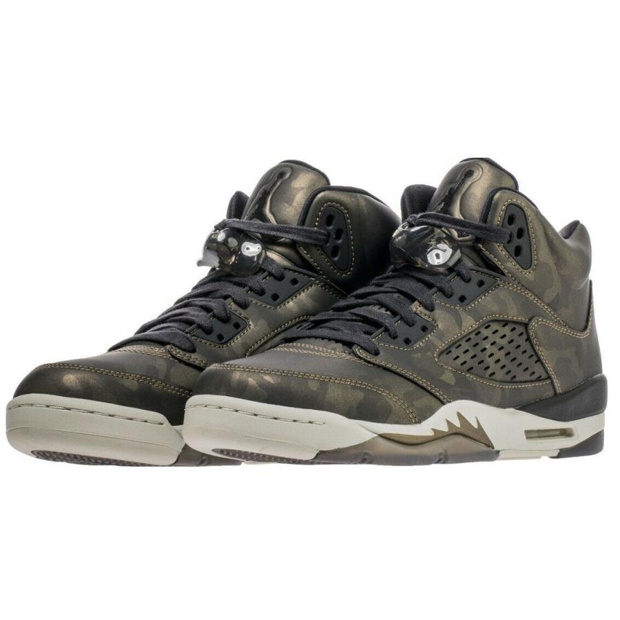 ナイキ NIKE エアージョーダン Air Jordan 5 Retro Premium Heiress Camo Basketball GS Grade School Running Shoes 919710-030 ハイカット Green White_2
