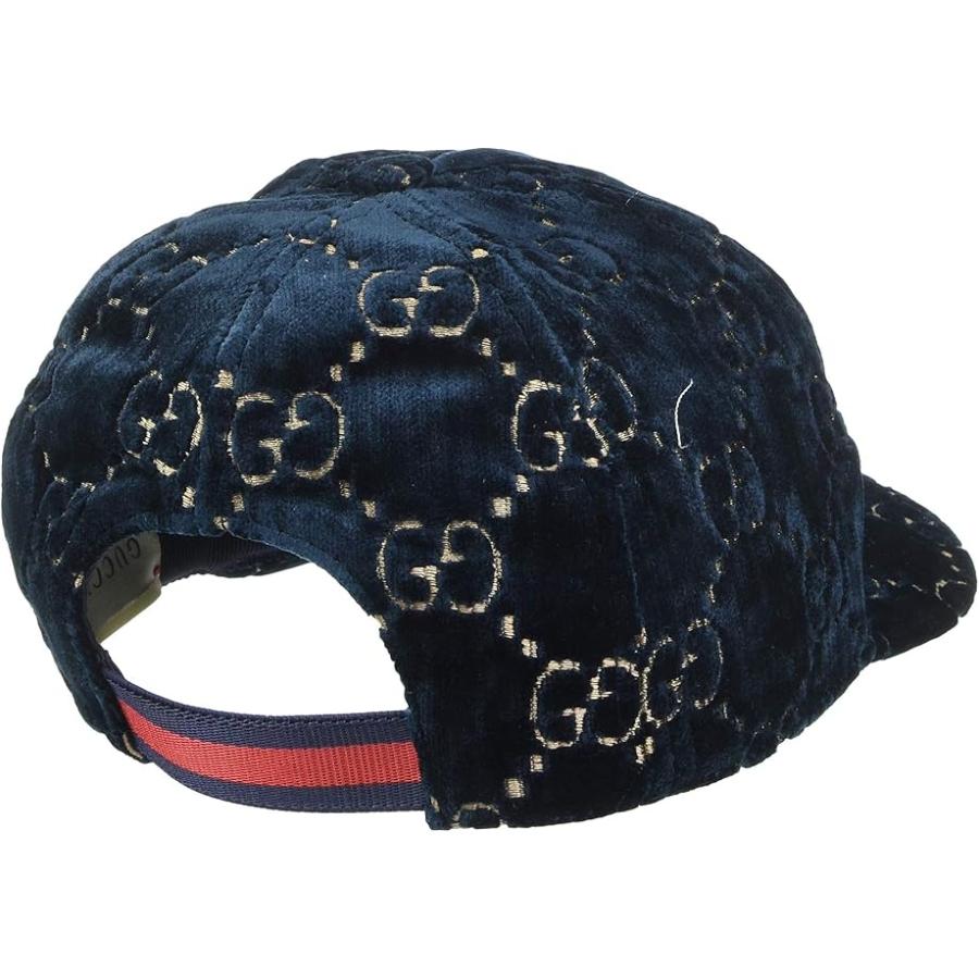 グッチ Gucci Kids Double GG Velvet Hat (Little Kids/Big Kids) キッズ・ジュニア Hats Saの画像