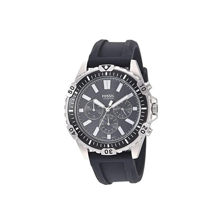 現金特価 フォッシル Garrett Chronograph Watch メンズ 腕時計 時計 カジュアルウォッチ Fs5624 Silver Black Silicone 21福袋 Skylanceronline Com