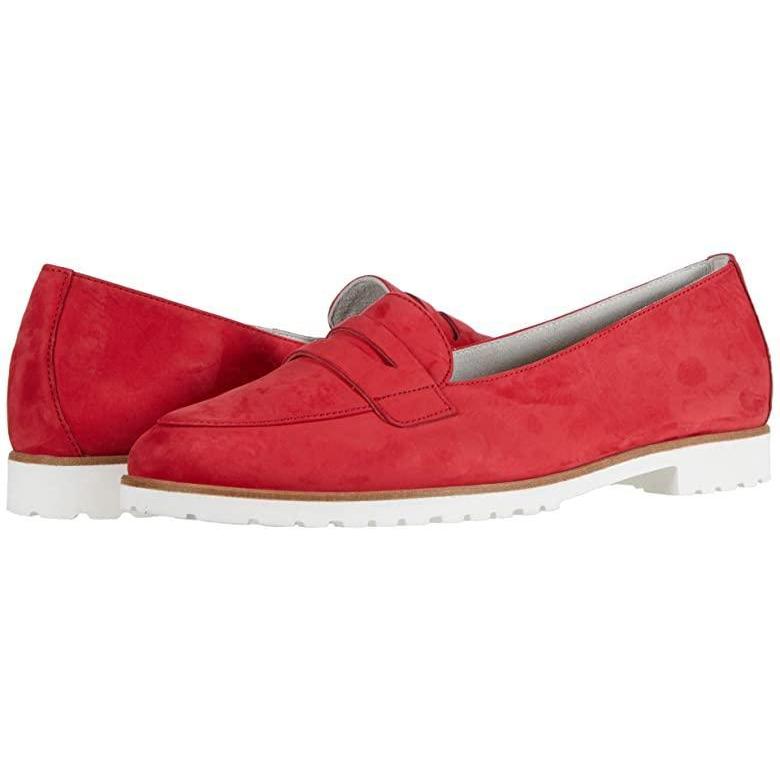 新発売 海外限定 日本未発売 Nubuck Red ローファー レディース Flat Carmela Green Paul ブランド 人気 新作 シューズ