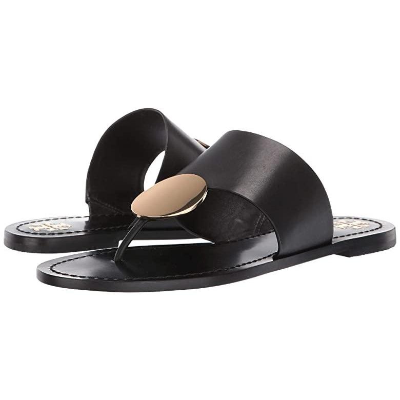 高知インター店 トリーバーチ Patos Disk Sandal レディース サンダル Perfect Black Gold 在庫処分セール Skylanceronline Com