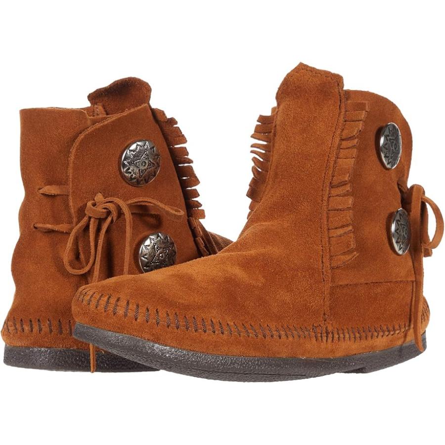 ミネトンカ Two Button Boot メンズ ブーツ Brown Hardsole 0111 Toridolljapan 通販 Yahoo ショッピング