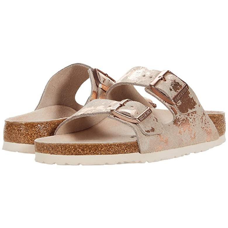好きに 海外限定 Leather Copper Rose Metallic Vintage サンダル メンズ Arizona ビルケンシュトック ブランド 人気 新作 日本未発売 サンダル