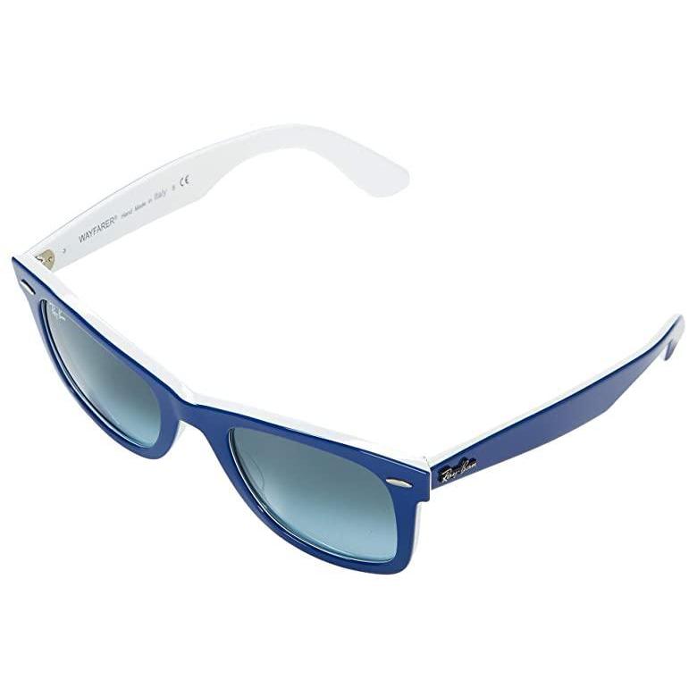 超人気 レイバン 50 Mm Rb2140 Wayfarer Sunglasses メンズ サングラス Blue On White Blue Gradient 即納最大半額 Lespakigali Com