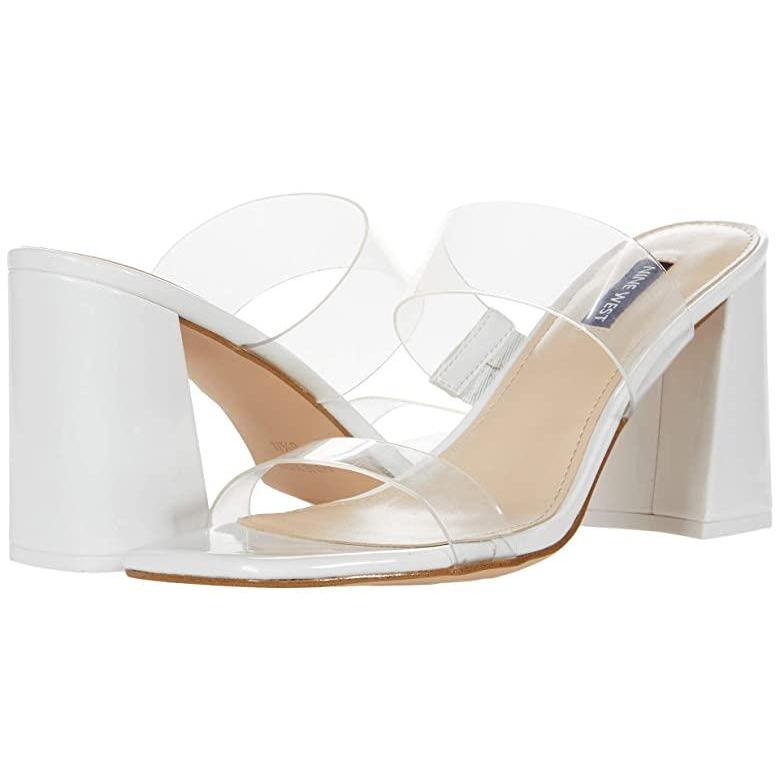 注文割引 海外限定 日本未発売 新作 人気 ブランド ナインウエスト Gya レディース ヒール パンプス Clear White シューズ Nayastores Com