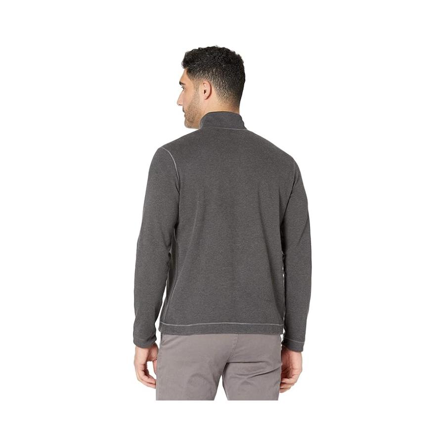 ジョンストン&マーフィー Johnston & Murphy リバーシブル Solid 1/4 ジップ メンズ パーカー スウェット Charcoal_1