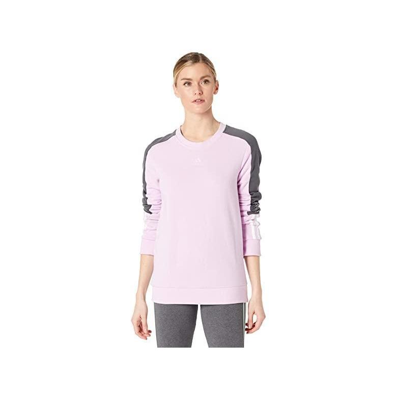 新品即決 アディダス Color Block Linear Sweatshirt レディース パーカー スウェット フード Clear Lilac White 公式 Demo Tegalsari Ubud Com