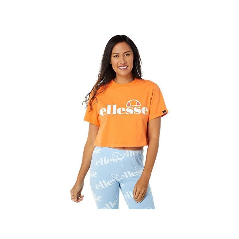 Crop Alberta Ellesse T-Shirt Orange トップス シャツ レディース その他トップス 【テレビで話題】