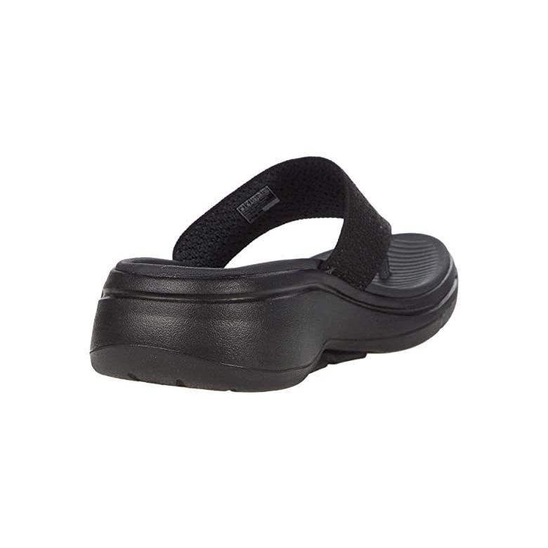 国内正規品 スケッチャーズ Go Walk Arch Fit Knit 3 Point Sandal レディース サンダル Black