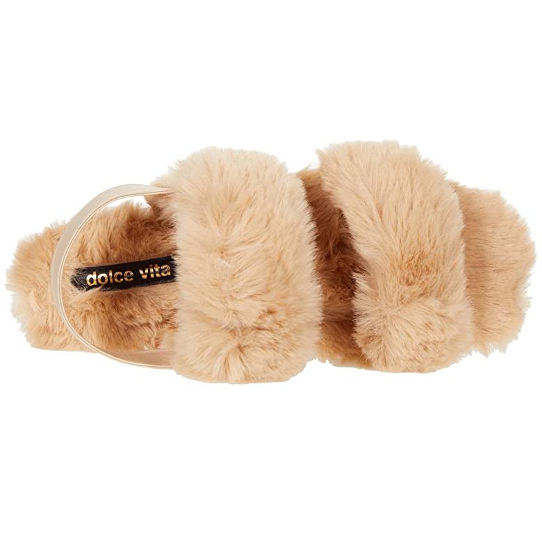 ドルチェ・ヴィータ Dolce Vita Plato レディース スリッパ Blush Faux Fur｜orange-orange｜02