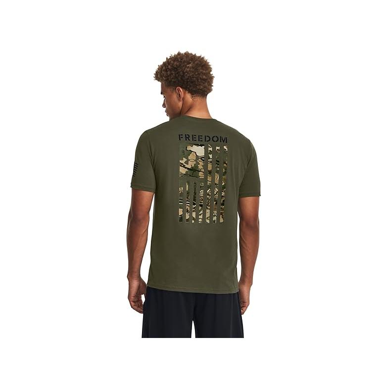 アンダー アーマー Under Armour New Freedom Flag Camo Tシャツ メンズ トップス Marine OD Green/｜orange-orange｜02