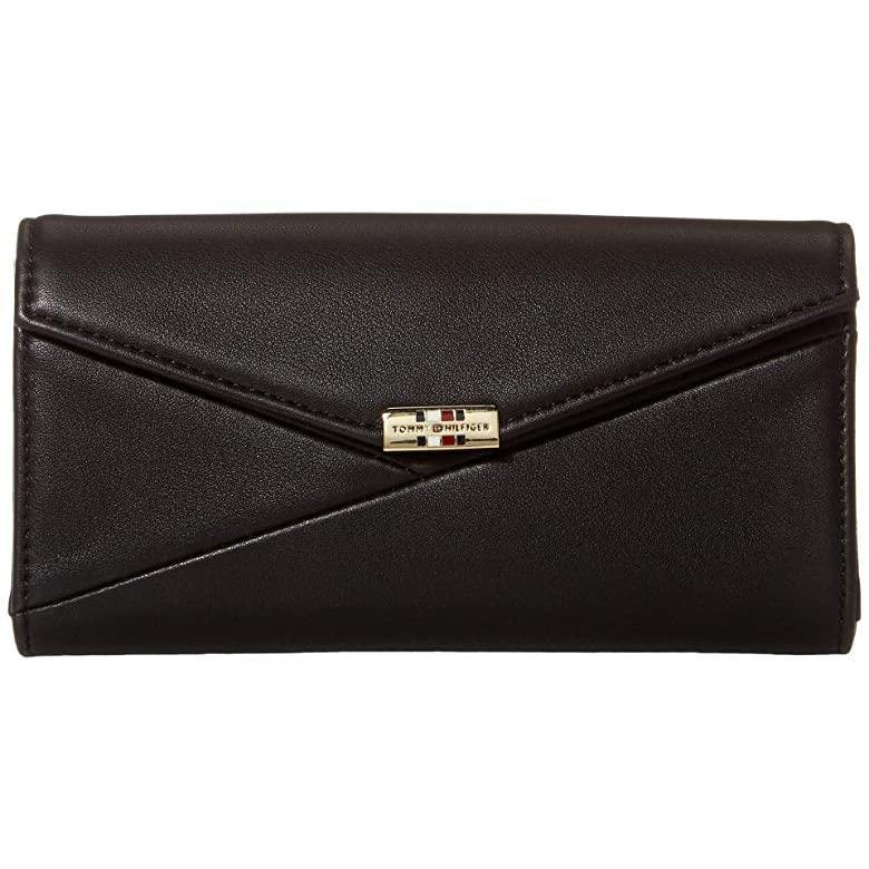 定番人気 トミー ヒルフィガー Tessa Medium Flap Wallet Smooth Grain Pvc レディース 財布 Black 驚きの値段 Codewitty Com