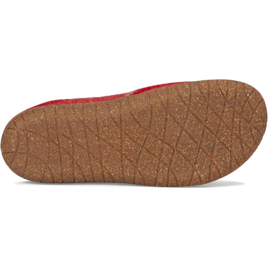 Taos Footwear  Convertawool メンズ スリッパ Red/Tanの画像