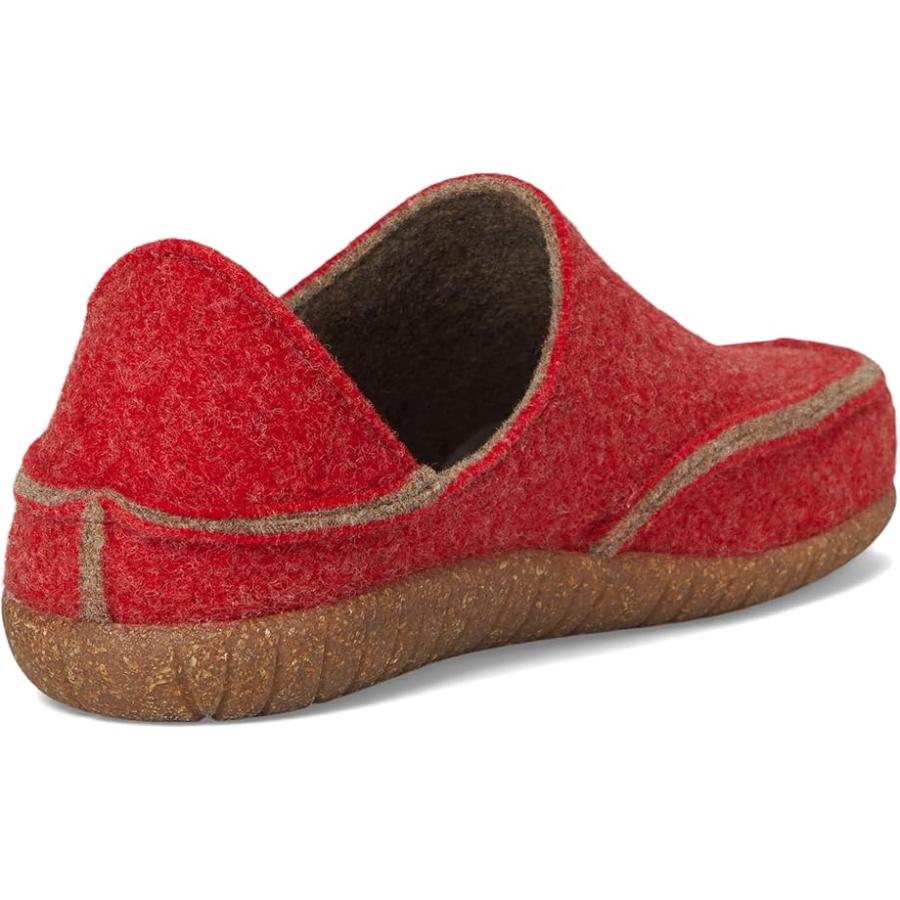 Taos Footwear  Convertawool メンズ スリッパ Red/Tanの画像