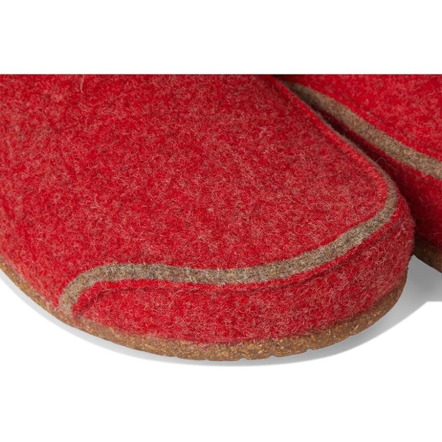 Taos Footwear  Convertawool メンズ スリッパ Red/Tanの画像