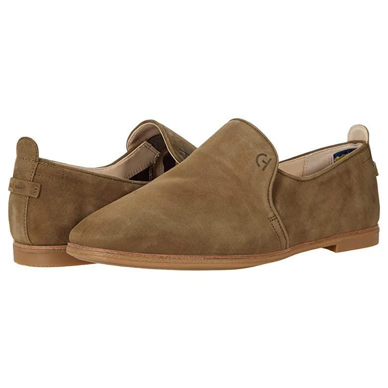 ファッション 海外限定 日本未発売 新作 人気 ブランド コールハーン Tacoma Water Resistant Flat レディース フラットシューズ Water Resistant Dark Olive Eco Flora Suede Dark Natural シューズ