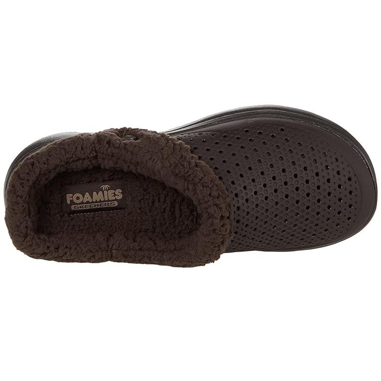 スケッチャーズ SKECHERS Foamies ゴーウォーク 5 Relax Clog w/ Faux Fur メンズ クロッグ Chocolate｜orange-orange｜02