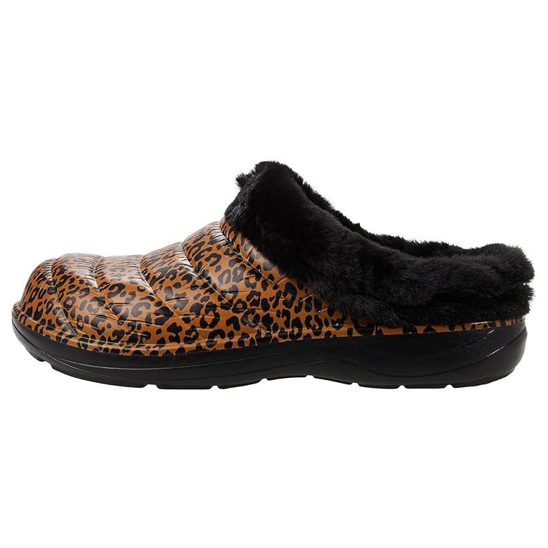 スケッチャーズ SKECHERS Foamies Cozy Camper Leopard Puffer Clog w/ Faux Fur レディース｜orange-orange｜04