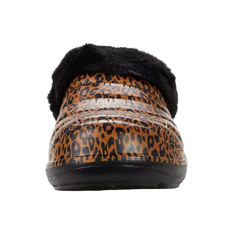 スケッチャーズ SKECHERS Foamies Cozy Camper Leopard Puffer Clog w/ Faux Fur レディース｜orange-orange｜06