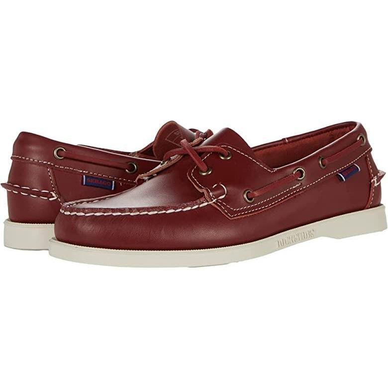 新しいエルメス Portland Dockside Sebago ブランド 人気 新作 日本未発売 海外限定 メンズ Red Dark デッキシューズ ボートシューズ シューズ Smssvg Org