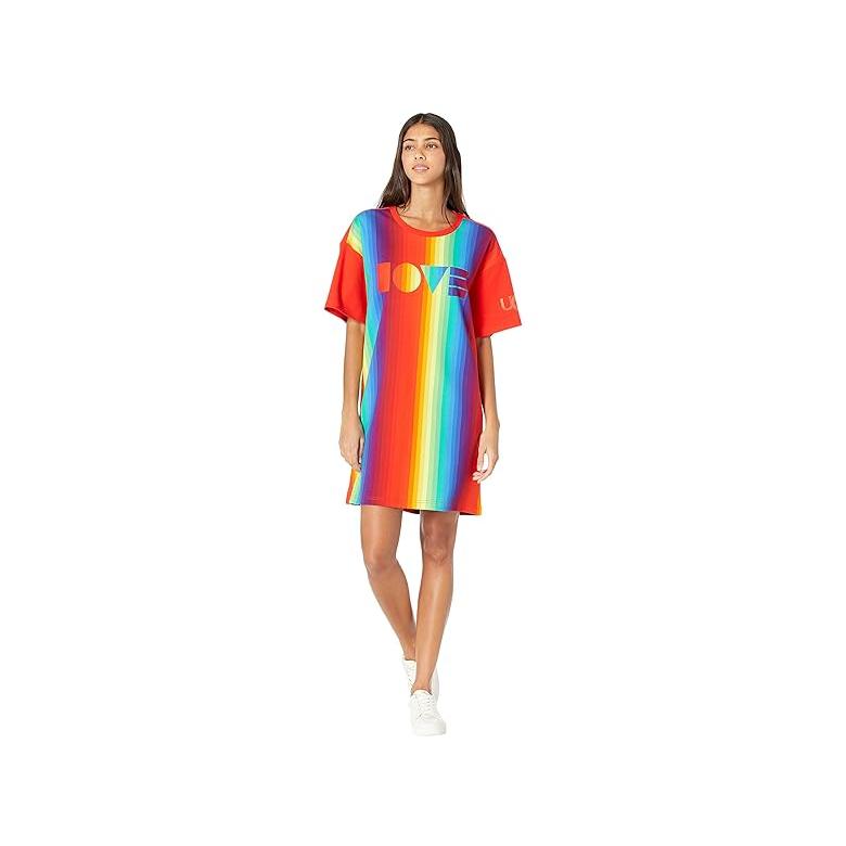 アグオーストラリア UGG Pride Logo Tシャツ Dress レディース ドレス Rainbow Stripes｜orange-orange｜04