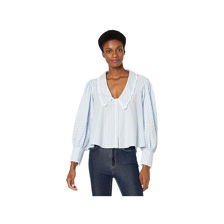 最新作の レディース Top Stripe Bexley フリーピープル ブランド 人気 新作 日本未発売 海外限定 シャツ Combo Blue トップス トップス